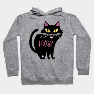 Angry Black Cat Hug Hoodie